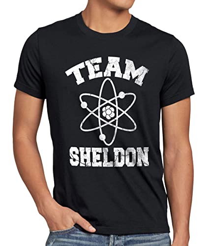 CottonCloud Sheldon College Team Herren T-Shirt, Größe:M, Farbe:Schwarz von CottonCloud