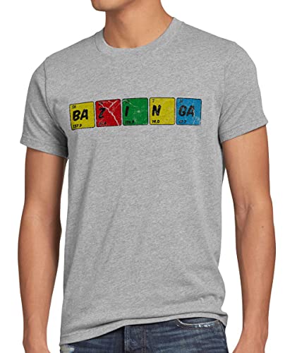 CottonCloud Sheldon Formel Periodensystem Herren T-Shirt Chemie, Größe:L, Farbe:Grau meliert von CottonCloud