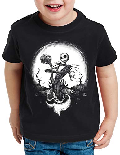 CottonCloud Skellington Jack T-Shirt für Kinder Christmas Before Nightmare, Größe:116 von CottonCloud