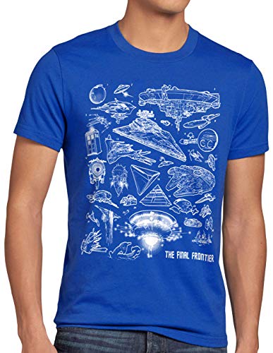 CottonCloud Space Ships Herren T-Shirt sci-fi T4RD1S Viper, Größe:5XL, Farbe:Blau von CottonCloud