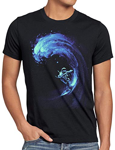 CottonCloud Space Surfer Herren T-Shirt milchstraße Galaxie Weltraum, Größe:M von CottonCloud