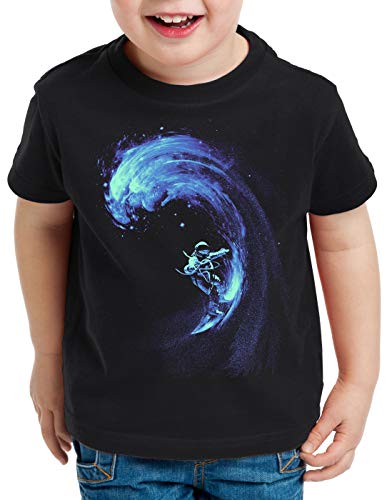 CottonCloud Space Surfer T-Shirt für Kinder milchstraße Galaxie Weltraum, Größe:140 von CottonCloud