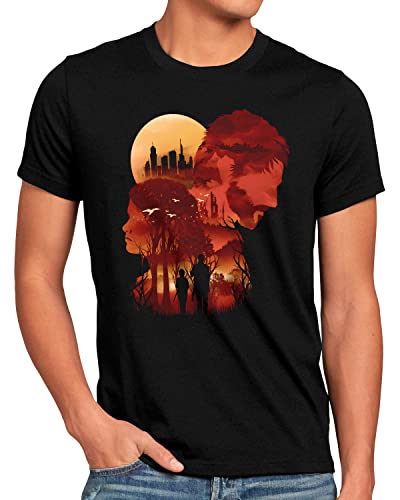 CottonCloud Sunset Cure Herren T-Shirt us Last Joel Ellie Left of Behind, Größe:L von CottonCloud