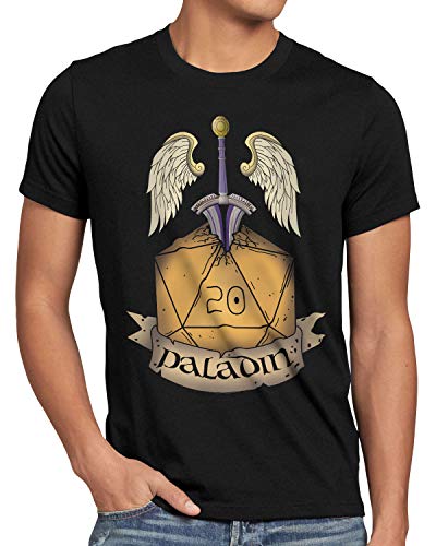 CottonCloud Würfel Paladin Herren T-Shirt Dungeon Tabletop Dragons d20, Größe:XL von CottonCloud