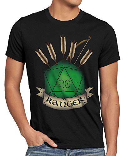 CottonCloud Würfel Ranger Herren T-Shirt Dungeon Tabletop Dragons d20, Größe:XL von CottonCloud