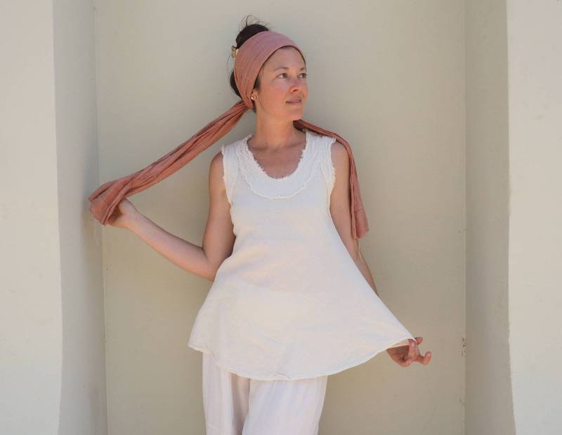 Frauen Gaze Baumwolle Tank | Atmungsaktives Und Leichtes Top Natürliche Umweltfreundliche Herbst Schule, Arbeit Spaß Mit Freunden von CottonFlowerClothing