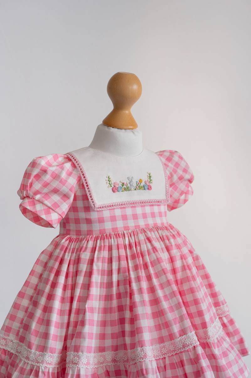 Osterhasenkleid Für Baby Mädchen Und Kleinkind, Kinder Kaninchen Stickerei Osterkleid, Osterkleid Osterhasenkleid Für Baby Mädchen Und Kleinkind, Kinder Kaninchen Stickerei Osterkleid, Osterkleid von CottonFoxApparel