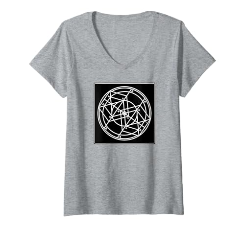 Damen Giordano Bruno Sigillus Sigillorum Figura Magorum T-Shirt mit V-Ausschnitt Damen Giordano Bruno Sigillus Sigillorum Figura Magorum T-Shirt mit V-Ausschnitt von CottonWords-Giordano-Bruno