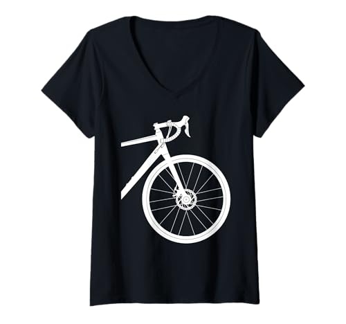 Damen Bicycle Bike Fahrrad Radfahren Radfahrer T-Shirt mit V-Ausschnitt von CottonWords-bicycle