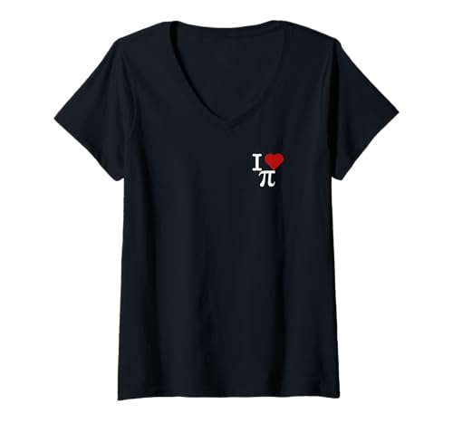 Damen I Love pi-Greek pi-Griego pi-Greco pi-Griechisch T-Shirt mit V-Ausschnitt von CottonWords-i-love