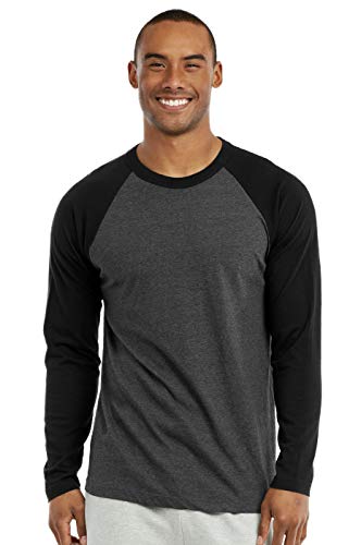 Herren Baseball-T-Shirt mit langen Ärmeln, Raglan-Baumwolle - Grau - Klein Herren Baseball-T-Shirt mit langen Ärmeln, Raglan-Baumwolle - Grau - Klein von Cottonbell