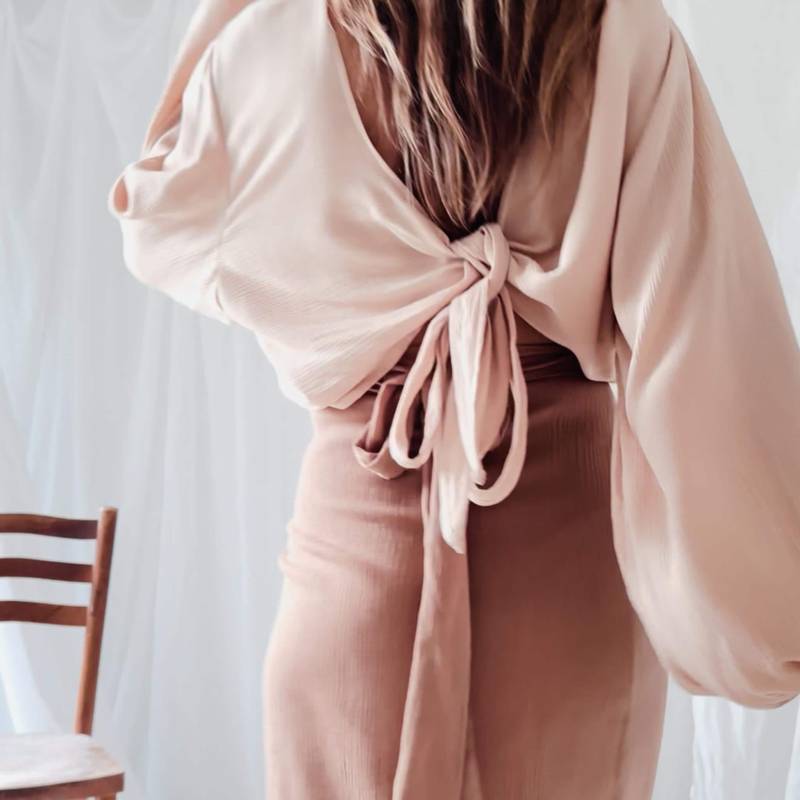 Wrap Top Greek Goddess, Wickeltop Boho, Wickeloberteil Lange Ärmel, Wickel Oberteil Damen, Nachhaltige Mode, Geschenke von CouCouCherieStudio