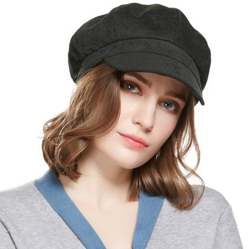 Coubeau Damen-Barett - Winter Retro Samt Achteckmütze von Coubeau