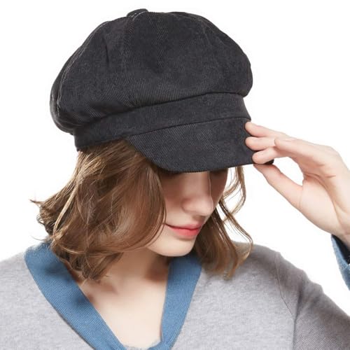 Coubeau Damen-Barett - Winter Retro Samt Achteckmütze von Coubeau