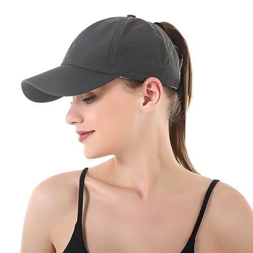 Coubeau Damen Schnelltrocknende Baseballkappe - Verstellbare Damen Sportkappe, Laufkappe mit Belüftungslöchern, Fitnesskappe, Frühlings- und Sommer-Baseballkappe ist Nicht stickig von Coubeau
