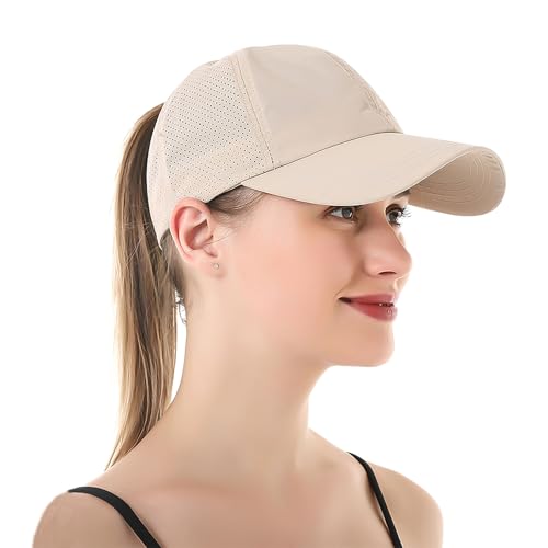 Coubeau Damen Schnelltrocknende Baseballkappe - Verstellbare Damen Sportkappe, Laufkappe mit Belüftungslöchern, Fitnesskappe, Frühlings- und Sommer-Baseballkappe ist Nicht stickig von Coubeau