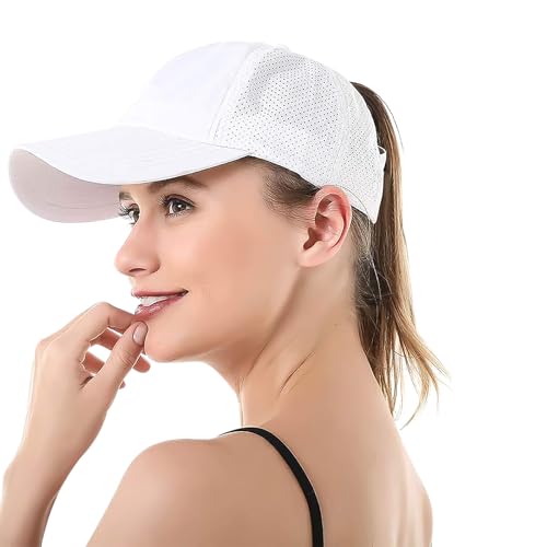 Coubeau Damen Schnelltrocknende Baseballkappe - Verstellbare Damen Sportkappe, Laufkappe mit Belüftungslöchern, Fitnesskappe, Frühlings- und Sommer-Baseballkappe ist Nicht stickig von Coubeau