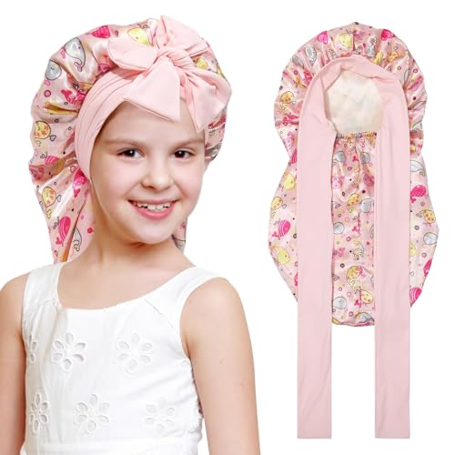 Coubeau Kinder seidenhaube zum schlafen - Schlafen Nachtmütze Breitband Seidenhaube Junge und Mädchen Sleep Bonnet von Coubeau