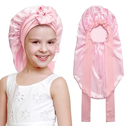 Coubeau Kinder seidenhaube zum schlafen - Schlafen Nachtmütze Breitband Seidenhaube Junge und Mädchen Sleep Bonnet von Coubeau
