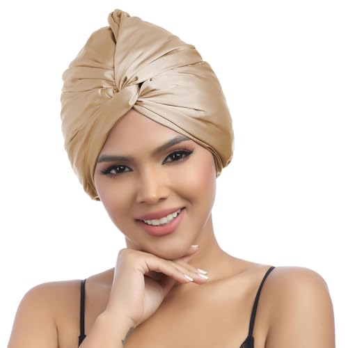 Coubeau Satin-Schlafhaube für Damen, Verstellbare Gekreuzte Schlafmütze, Geeignet für Damen mit Kurzen Haaren, Natürlich Langen, Lockigen Haaren Coubeau Satin-Schlafhaube für Damen, Verstellbare Gekreuzte Schlafmütze, Geeignet für Damen mit Kurzen Haaren, Natürlich Langen, Lockigen Haaren von Coubeau