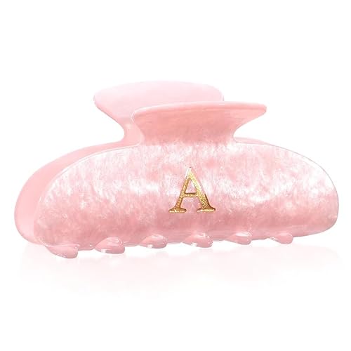 Haarklammern mit Buchstaben Haarklammer Mittelgroß Rosa Weiß Acryl Rutschfestes Haarklammer Geburtstagsgeschenke Hochzeitsgeschenk Frauen und Mädchen von Coubeau
