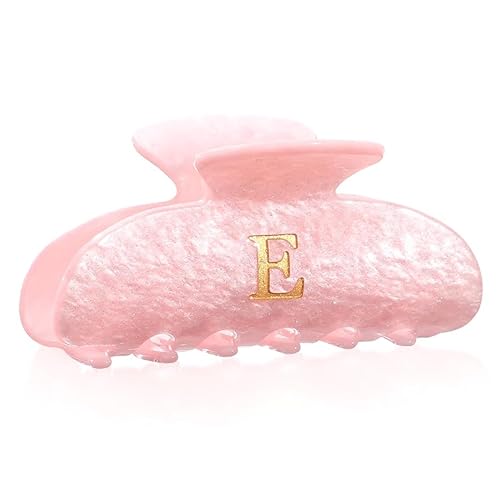 Haarklammern mit Buchstaben Haarklammer Mittelgroß Rosa Weiß Acryl Rutschfestes Haarklammer Geburtstagsgeschenke Hochzeitsgeschenk Frauen und Mädchen von Coubeau