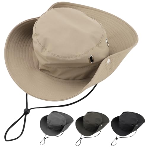 Unisex Anglerhut, Faltbarer Sonnenhut, UV-Schutz Strandhut und Cowboyhut, ideal für Angeln, Jagd, Camping und Strand von Coubeau