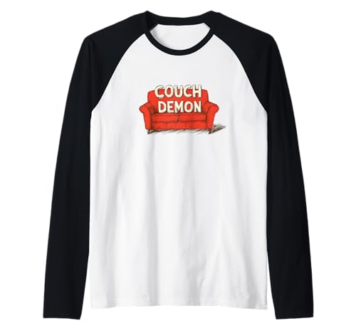 Happy Couch Demon Grafik für Erwachsene und Kinder Raglan Happy Couch Demon Grafik für Erwachsene und Kinder Raglan von Couch Outfit