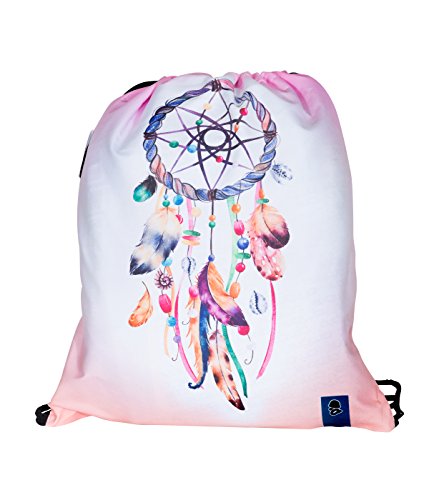 Coucharmy Jahn2 Dream Catcher Mandala Kaleidoskop Dream Catcher Turnbeutel Rucksack Sport Beutel Gymbag Gymsack Stoffbeutel Rucksack Hipster Tasche (ca. 32 x 39 cm) (Dream Catcher) von Coucharmy