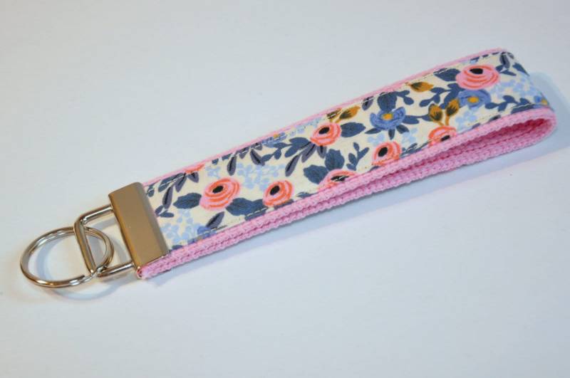 Schlüsselanhänger Aus Baumwollstoff Mit Blumenmuster Strapazierfähiges Schlüsselband von Coudsdonc