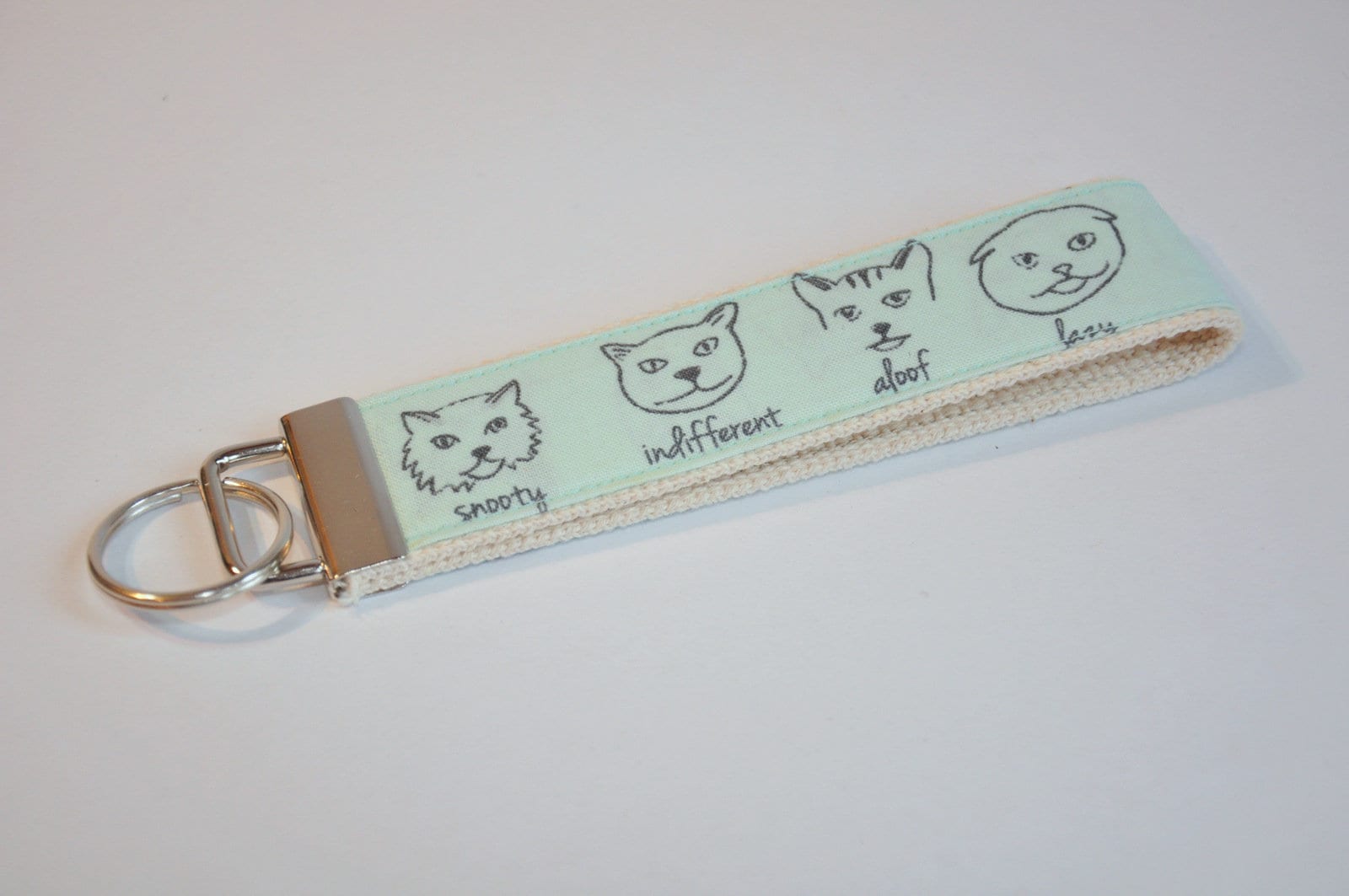 Schlüsselanhänger Aus Stoff Für Katzenliebhaber - Robustes Schlüsselband von Coudsdonc