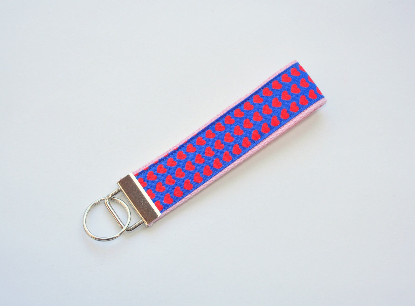 Schlüsselanhänger Herz Print Blau & Pink von Coudsdonc