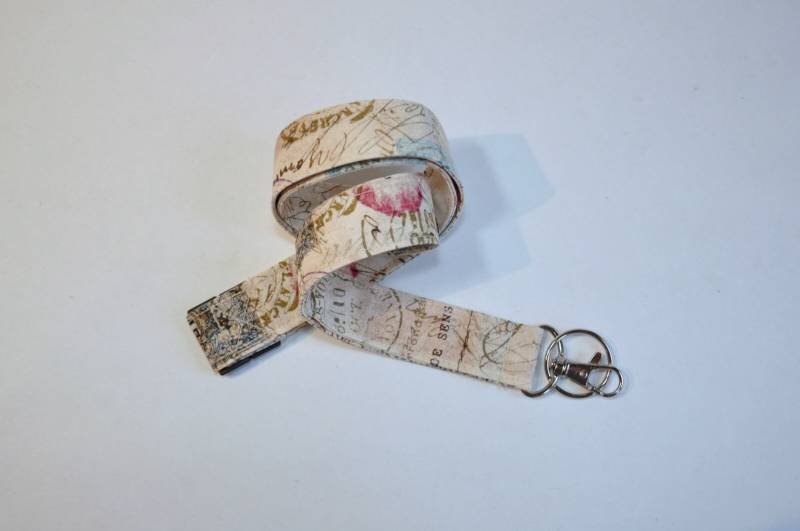 stoff Schlüsselband Weltpass Briefmarken, Lehrer Ausweishalter von Coudsdonc