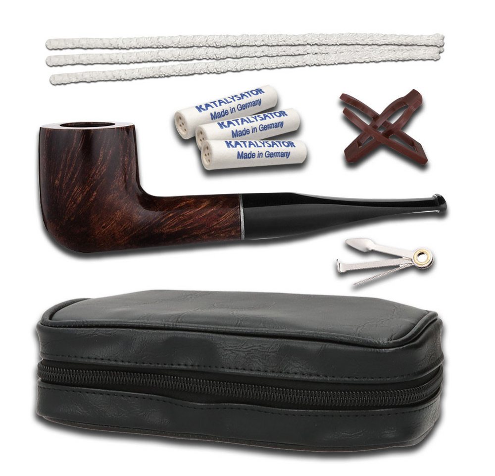 Coumo Tabakbeutel Pfeifen Einsteiger Set, Pfeifentasche, Pfeife und Zubehör von Coumo