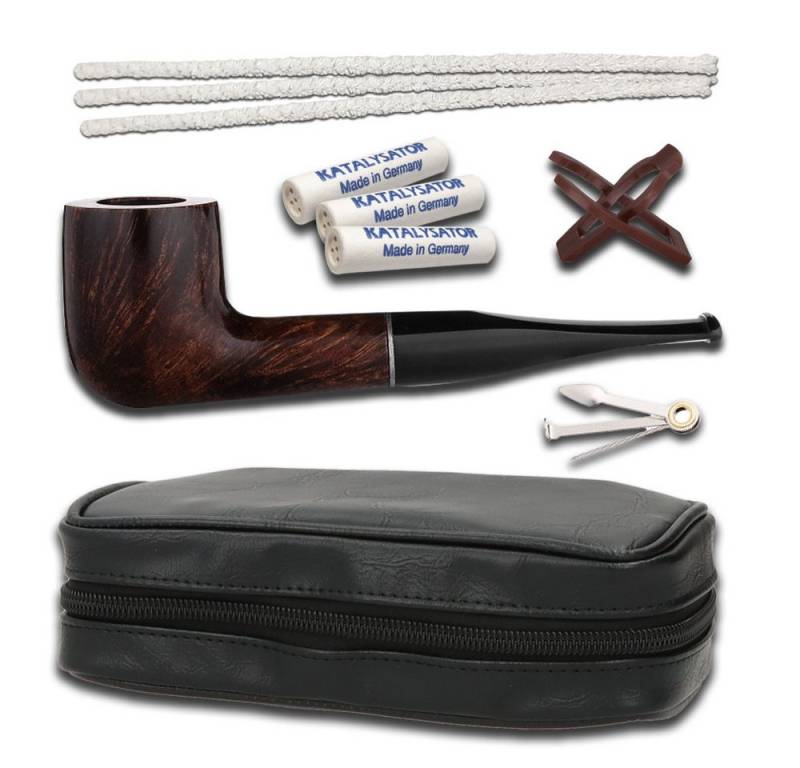 Coumo Tabakbeutel Pfeifen Einsteiger Set, Pfeifentasche, Pfeife und Zubehör von Coumo