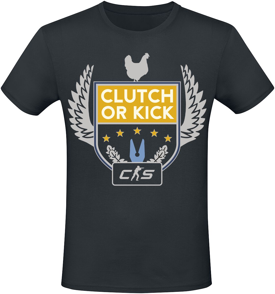 Counter-Strike - Gaming T-Shirt - 2 - Clutch Or Kick - S bis XXL - für Männer - Größe L - schwarz  - EMP exklusives Merchandise! von Counter-Strike