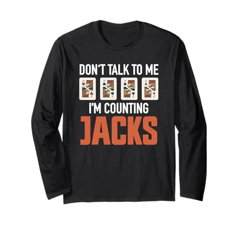 Euchre Bash Design Männer Frauen - Karten Spieleabend Langarmshirt von Counting Jacks Spruch Euchre Kartenspieler