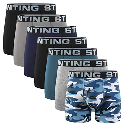 Counting Stars Boxershorts Herren Baumwolle Unterhosen Männer Unterwäsche 7er Pack Camoflague M von Counting Stars