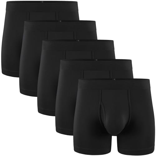 Counting Stars Boxershorts Herren Schwarz Unterhosen Männer Baumwolle Unterwäsche Herren 5er Pack 3XL von Counting Stars