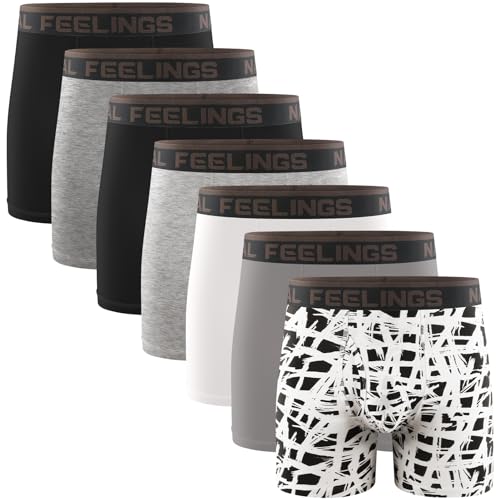 Counting Stars Boxershorts Herren Unterhosen Männer Baumwolle Unterwäsche Herren 7er Pack L, Gestreifte von Counting Stars