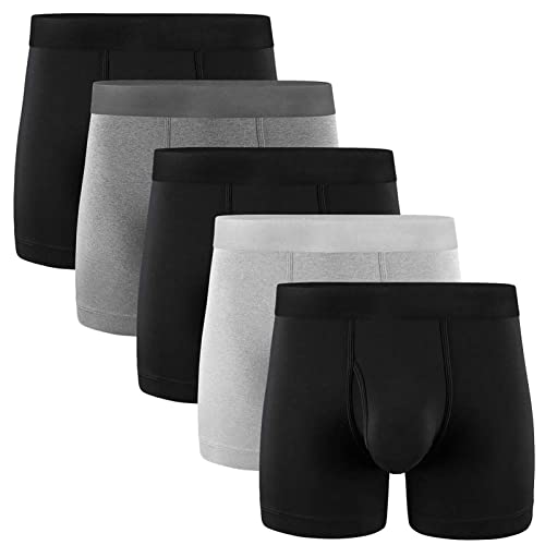 Counting Stars Boxershorts Herren Unterhosen Männer Baumwolle Unterwäsche Herren Unterhose 5er Pack Schwarz/Weiß/Grau L von Counting Stars