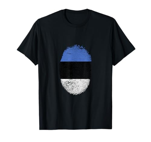 Estland-Flagge, Fingerabdruck, stolz, Estland, Herren, Damen, Kinder, DNA T-Shirt von Countries National Flags