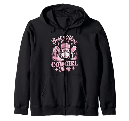 Lustige Western Cowgirl Bling Pink Stiefel Rodeo Damen Herren Kapuzenjacke Lustige Western Cowgirl Bling Pink Stiefel Rodeo Damen Herren Kapuzenjacke von Country Girl Style Rodeo Cowgirl Fashion Outfit