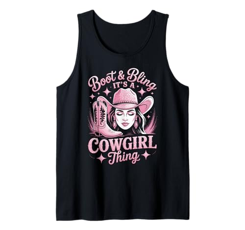 Lustige Western Cowgirl Bling Pink Stiefel Rodeo Damen Herren Tank Top Lustige Western Cowgirl Bling Pink Stiefel Rodeo Damen Herren Tank Top von Country Girl Style Rodeo Cowgirl Fashion Outfit
