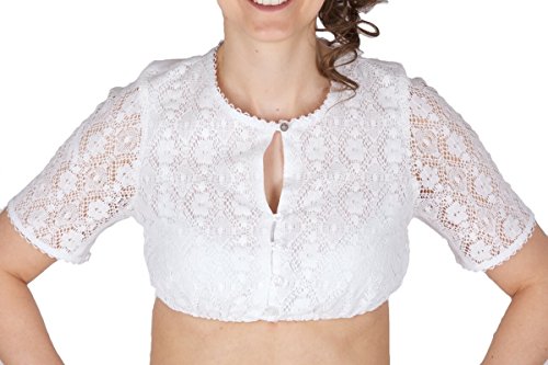 Country-Line 20778 Dirndlbluse Weiss Spitze Größe 32 von Country-Line