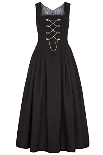 Country-Line Damen Damen Dirndl lang schwarz 'Ottilie', schwarz, 50 von Country-Line