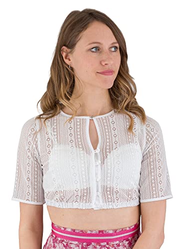 Country Line Dirndlbluse Spitzenbluse 21285 weiß 44 von Country Line