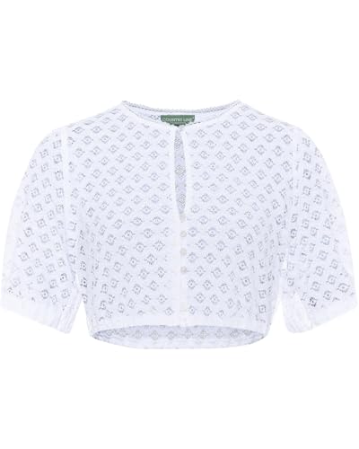 Country Line Dirndlbluse mit Ajour-Muster Weiß 40 von Country Line