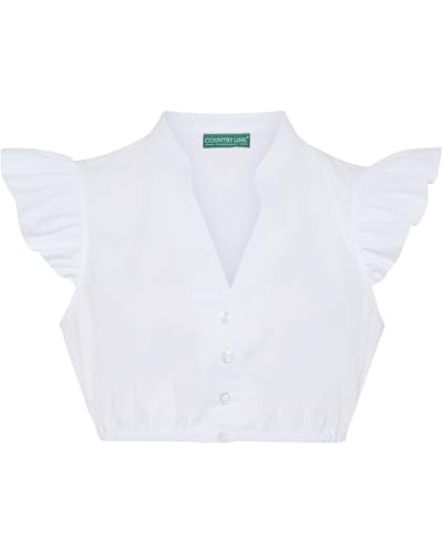 Country Line Dirndlbluse mit Flügelärmel Weiß 46 von Country Line