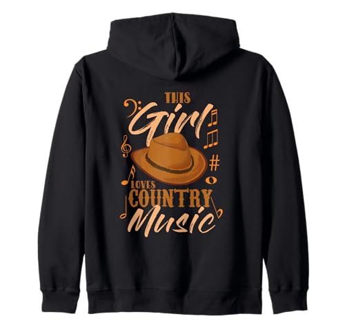 Lustig, Dieses Mädchen liebt Country-Musik Kapuzenjacke Lustig, Dieses Mädchen liebt Country-Musik Kapuzenjacke von Country Music Gifts and Cowboy Hat Designs